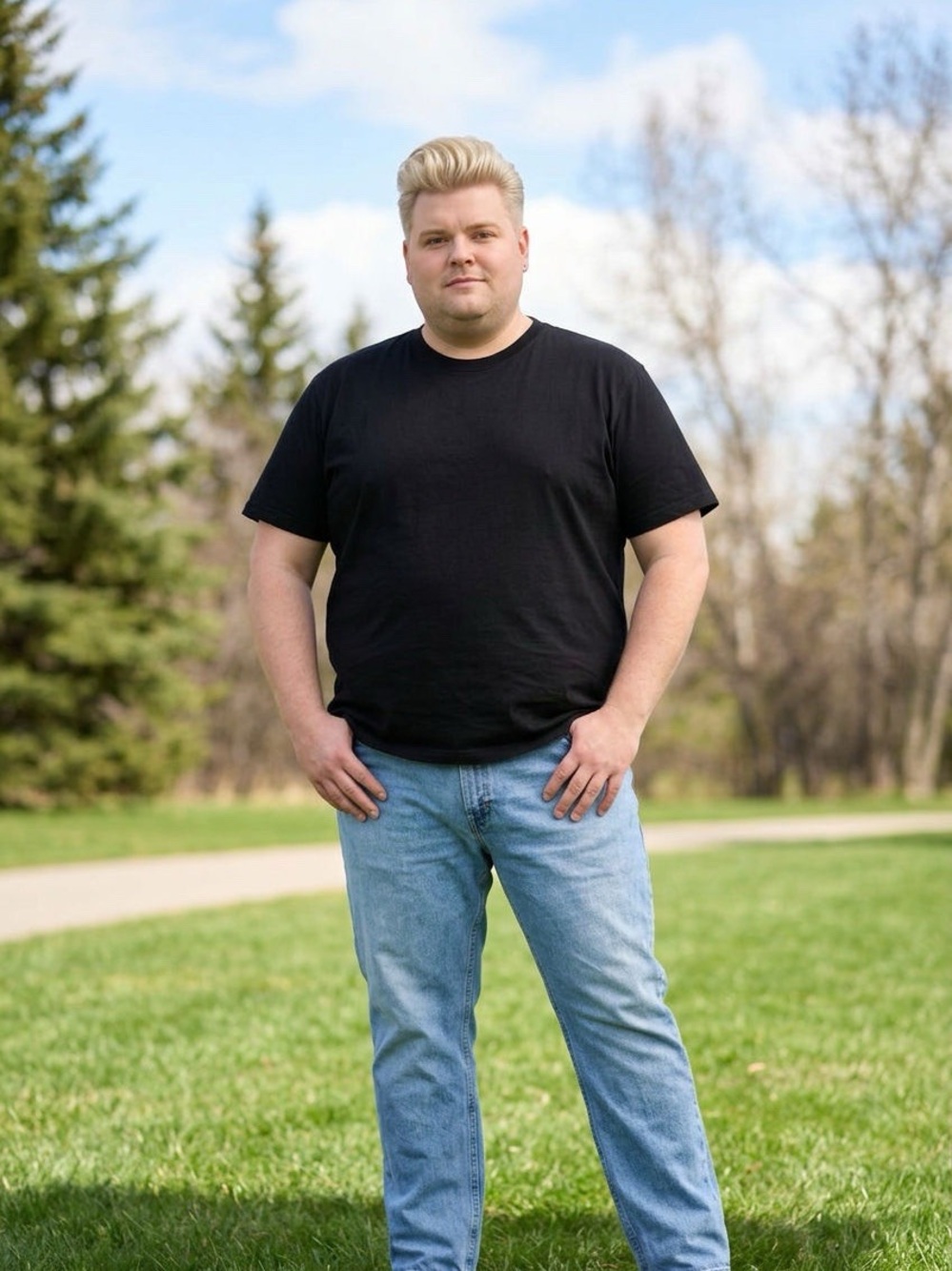 2298 - Wrangler Light Blue Straight Men's Jeans-Not included t-shirt